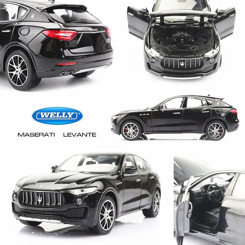 Welly 1:24 Maserati Levante whit SUV модель автомобиля из сплава отлитые и игрушечные автомобили