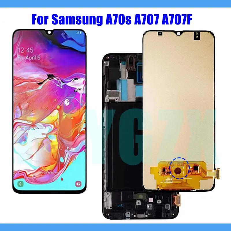 

SUPER AMOLED LCD Screen For Samsung Galaxy A70s A707 A707F/DS LCD Display With Touch Screen Digitizer Assembly A707FN A707GM