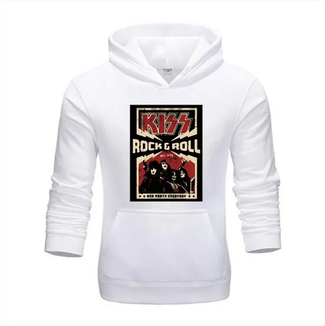 Бесплатная доставка Повседневные Вечерние толстовки KISS Rock & Roll новинка