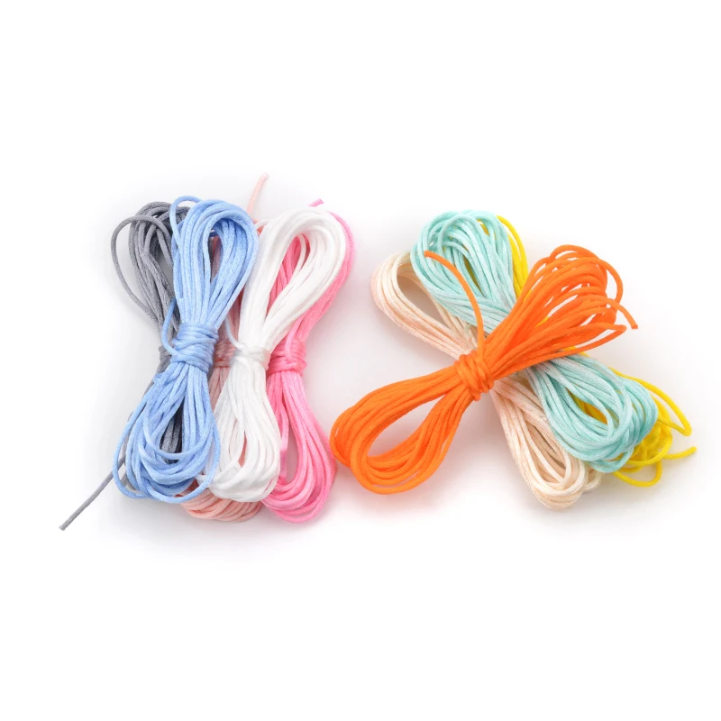 Оптовая продажа 20 м/лот нейлоновый шнур для прорезывания зубов ожерелье атласные