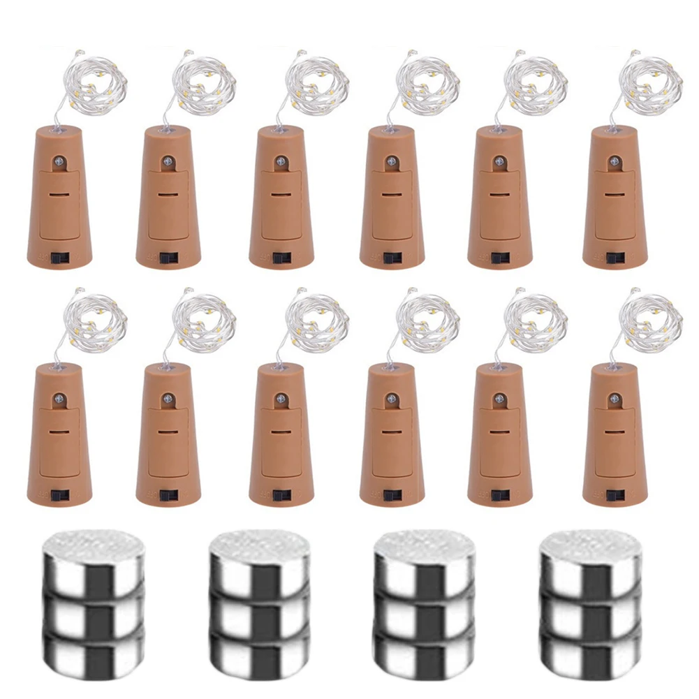 20LED светильники в форме винных бутылок на батарейках пробки для вечерние