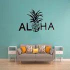 Виниловая наклейка на стену в виде ананаса, В Гавайском пляжном стиле, интерьерная декоративная наклейка, Настенная Наклейка для спальни, художественные переводки MuralHJ211