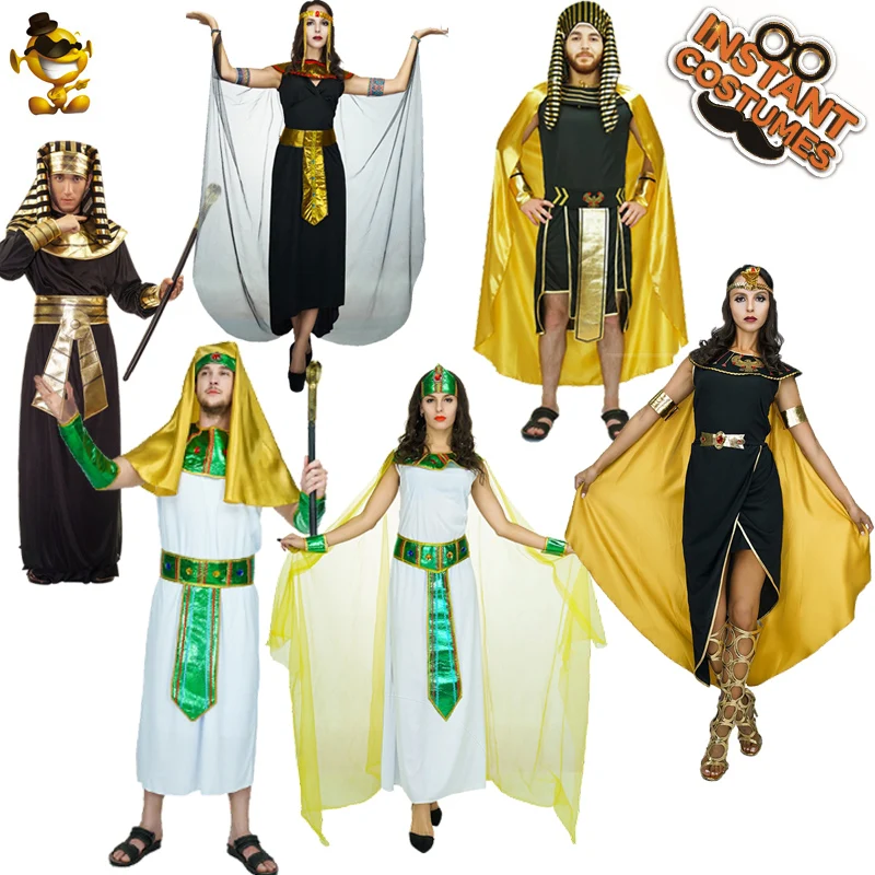 Мужские женские мужские египетские костюмы Фараона для ролевых игр на Хэллоуин