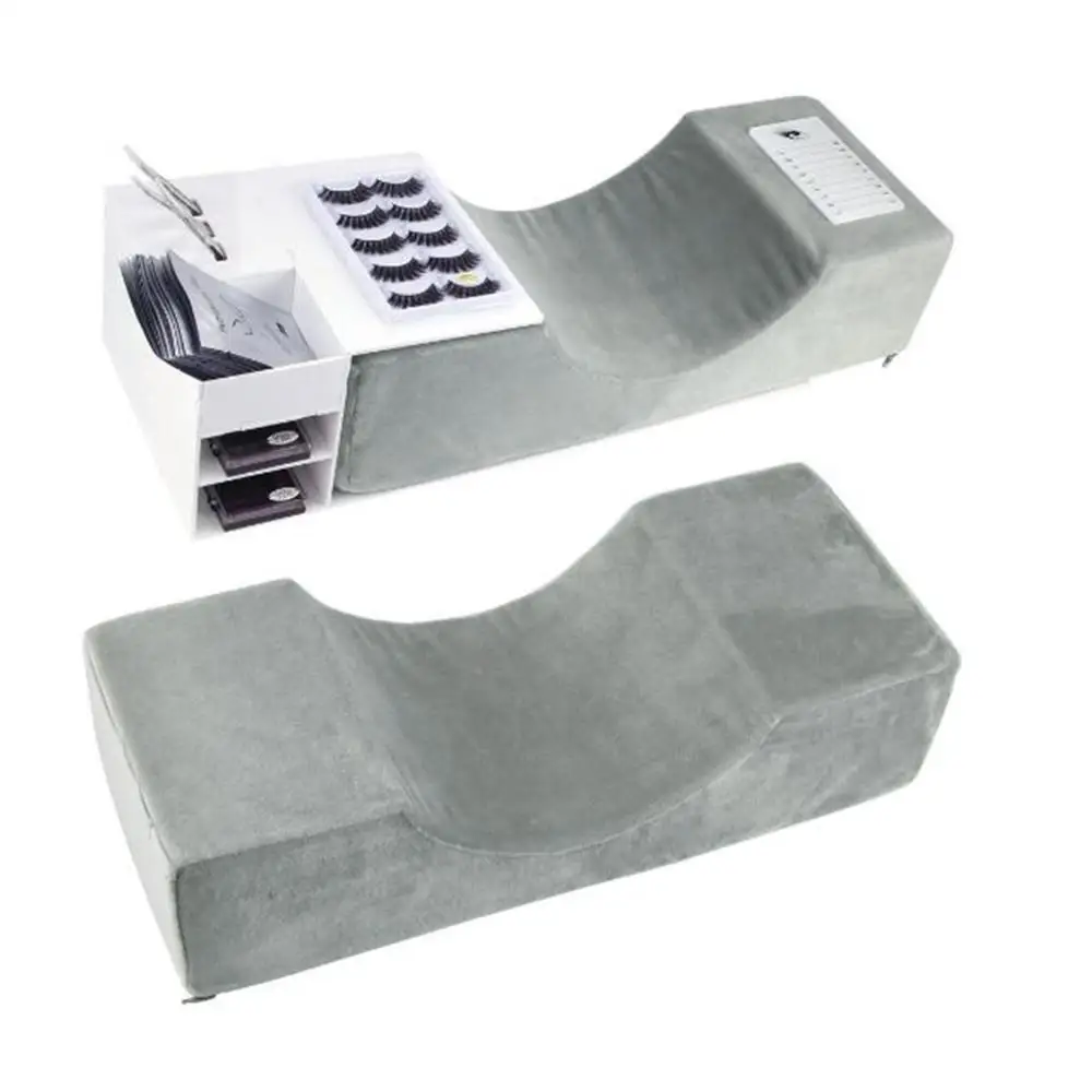 

Neck Lash Pillow Memory Foam Lash Pillow with Shelf Integrated Soft Grafting Eyelashes Memory Foam For Beauty Makeup Salon