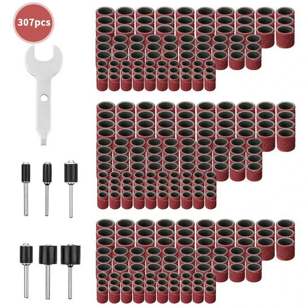 307 шт. шлифовальная лента рукава сверления ногтей шлифовальный Запчасти