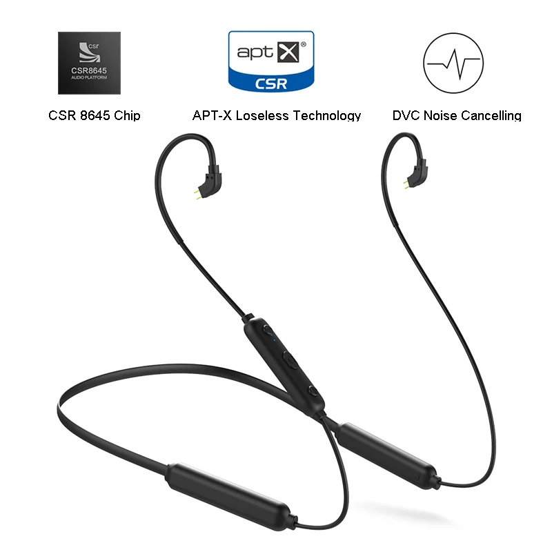 CSR8645 APT-X Loseless 0 75 мм 78 MMCX V4.2 HiFi Bluetooth наушники приемник кабель с микрофоном