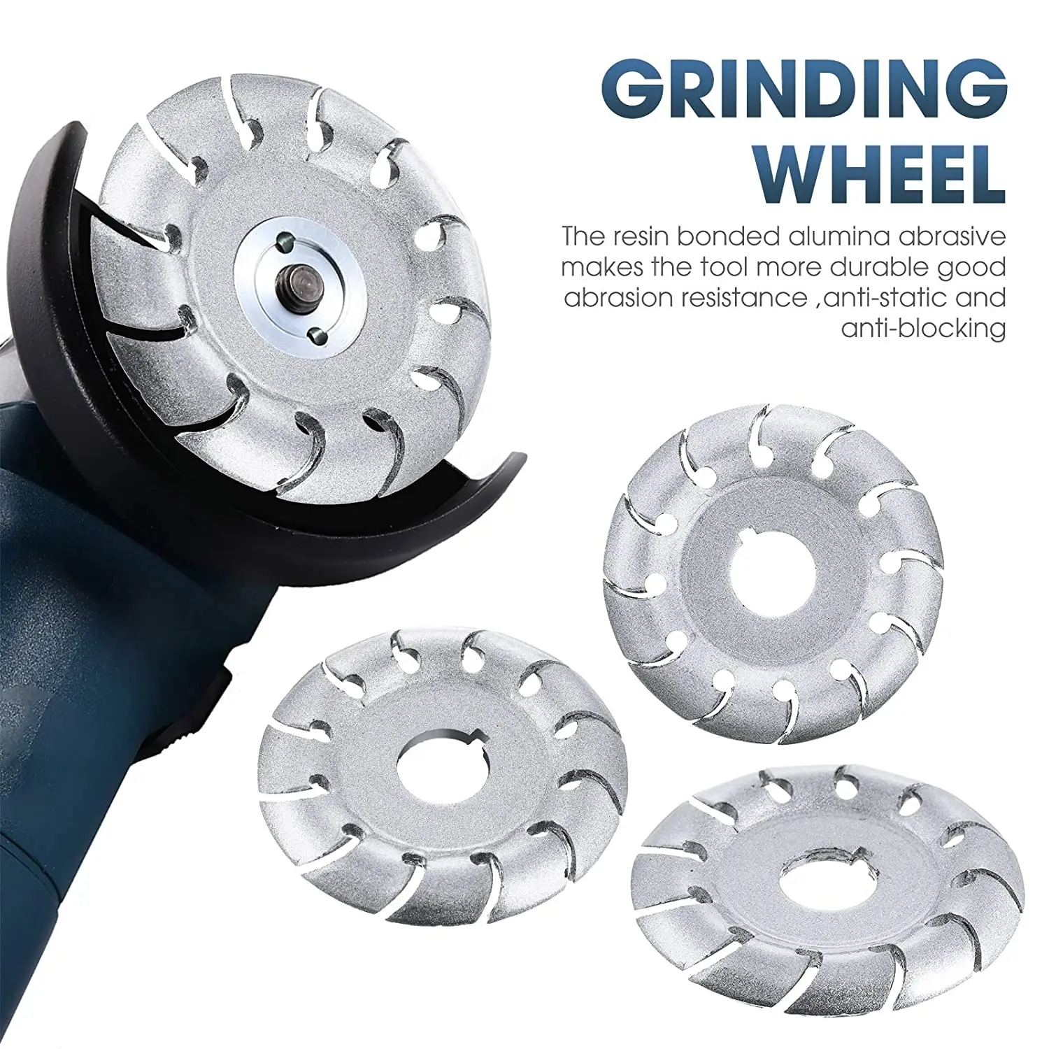 

4pcs Angle Grinding Plate Wheel Wood Carving Disc 12T Wood Polishing Shaping Disc, 6T Wood Turbo Carving Disc Grinder Chain Disc