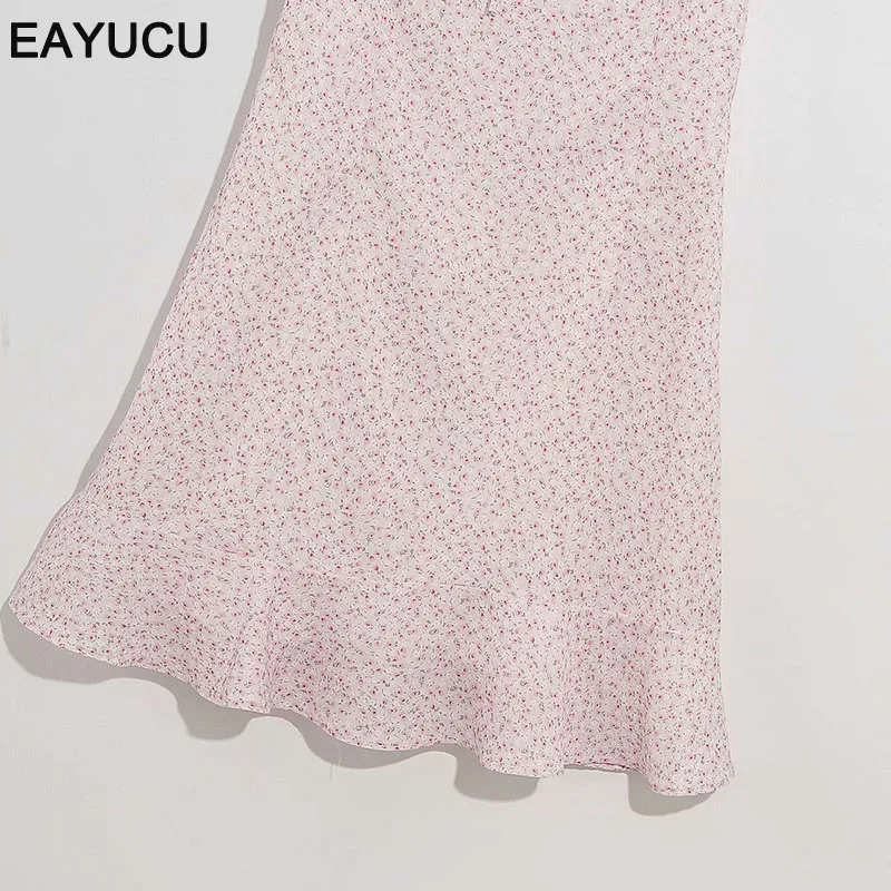 

EAYUCU Women Boho Floral Print Puff Sleeve A-Line V Neck Ruffles Mini Dress Ladies Summer Holiday Beach Sundress ED249