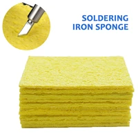 510100pcs yellow cleaning sponge cleaner for enduring solder welding station electric soldering iron tips clean sponge repair
