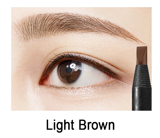 Light Brown 5 шт. Водостойкий карандаш для бровей, вытягивающий шнур, отшелушивающий карандаш для бровей, для маркировки, контуров, татуажа и микроблейдинга бровей пму - Цвет: Light Brown