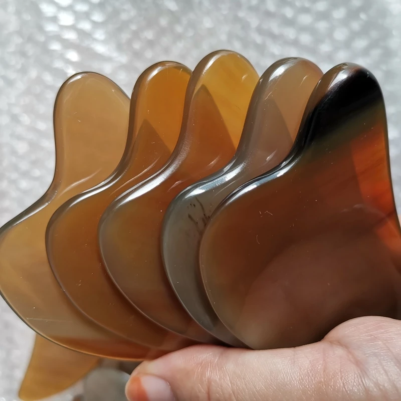 Натуральный рог быка гуаша гуашь со скребком массажер для лица подтяжка шеи тела