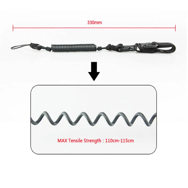 

Tactical Multi-Purpose Rope Elasticity Pistol Mini-Coil Lanyard Safe Carrying Sling Loop Outdoor Airsoft Hunting Strap