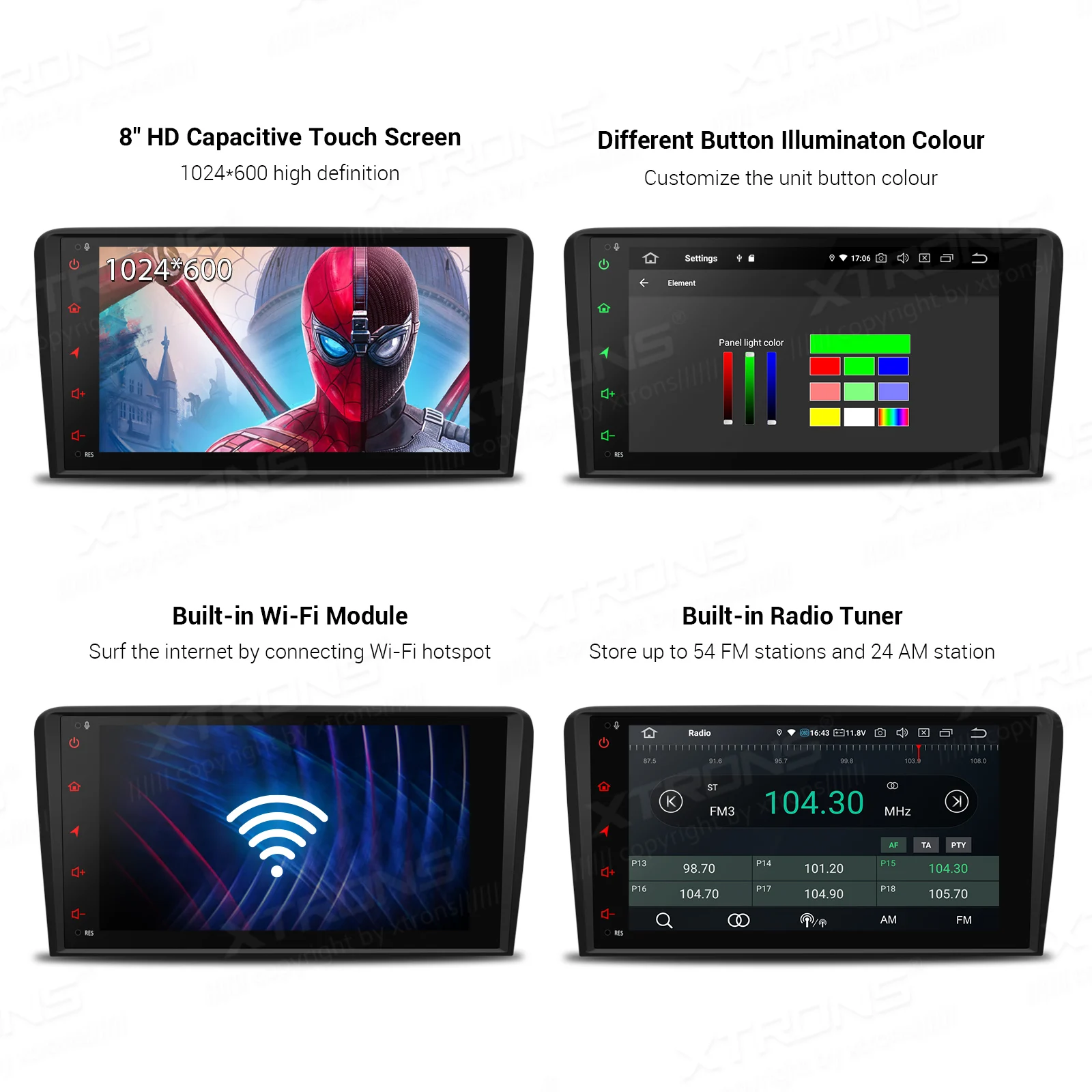 XTRONS Android 10 0 Qualcomm Bluetooth 5 автомобильный стереоплеер для Audi A3 8P 2003 2009 2010 2011 2012 S3 RS3