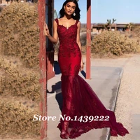 dark red sweetheart evening dresses appliqued train robe de soiree women celebrity prom party vestidos fiesta