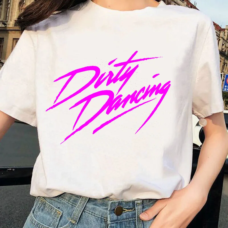 

Female T-shirt dirty dance print female T-shirt short sleeve letters summer Harajuku O-collar punk T-shirt top casual female