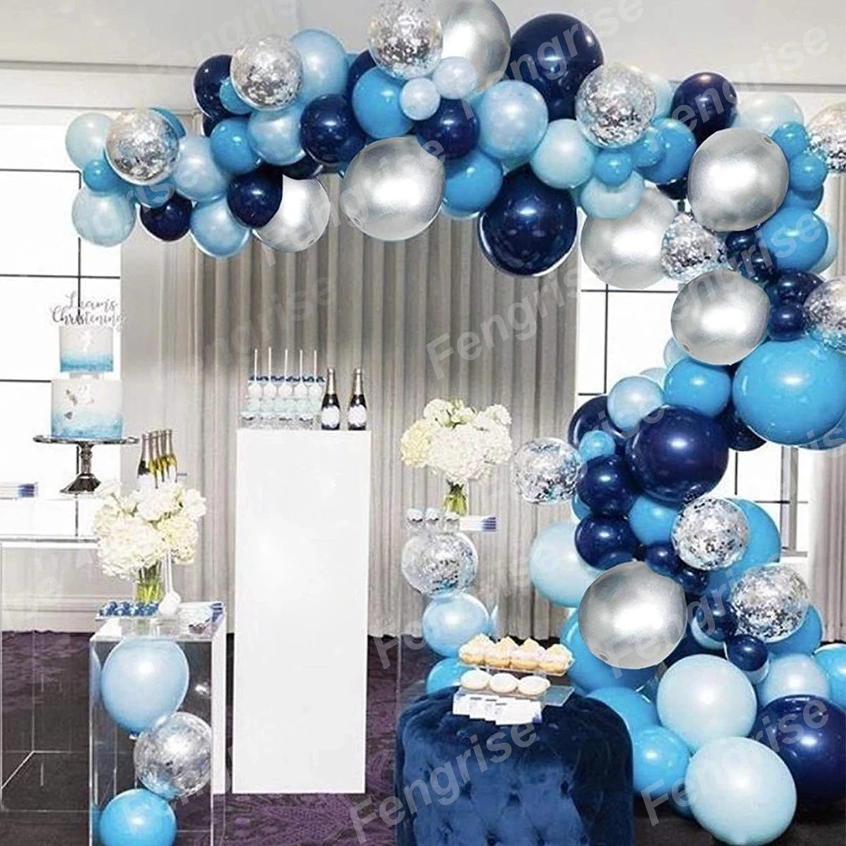 

Bule Balloon Garland Arch KIt Wedding Birthday Party Decoration For Kids Baby Shower Gender Reveal Baptism Ballon Baloon Decor