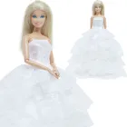 1 шт., свадебное платье для куклы BJDBUS, белое вечервечерние, кружевная юбка принцессы, аксессуары для кукол Барби, игрушки для девочек