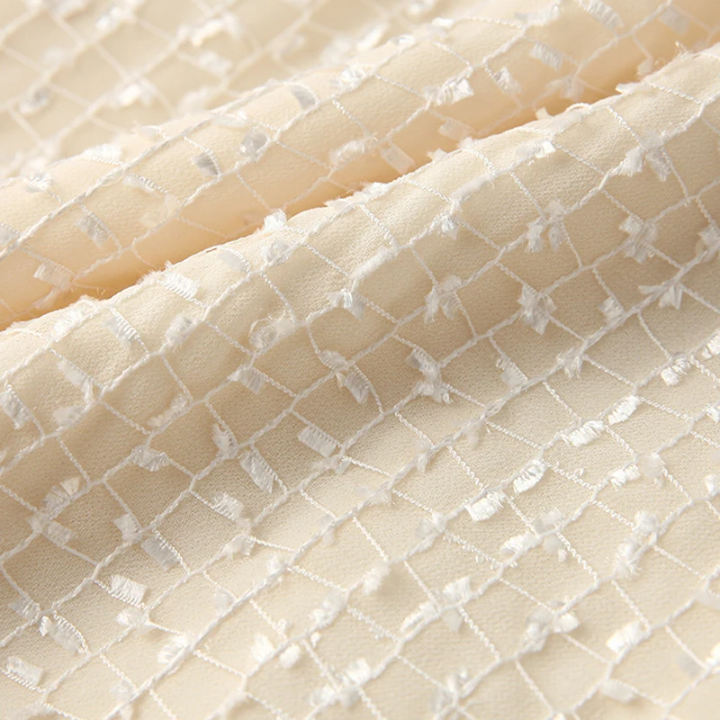 Мини-платье PERHAPS U женское с круглым вырезом элегантное бежевое платье без