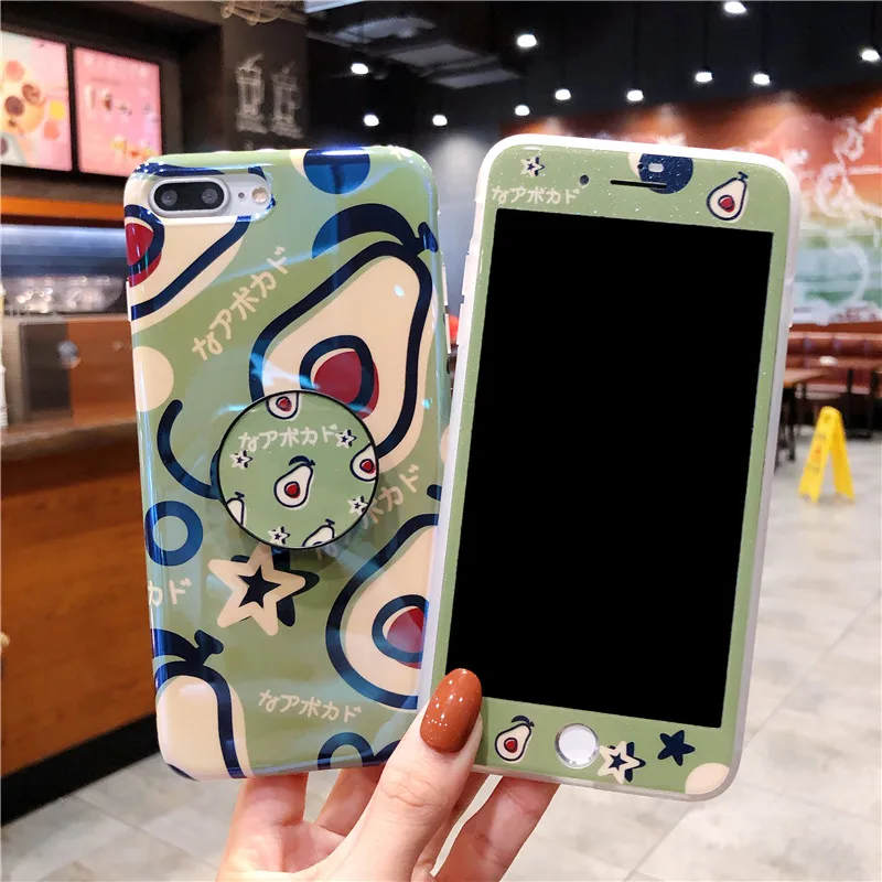 Чехол для телефона GYKZ с полным покрытием 360 + Защита экрана iPhone 7 X XR XS MAX 8 6 6s Plus