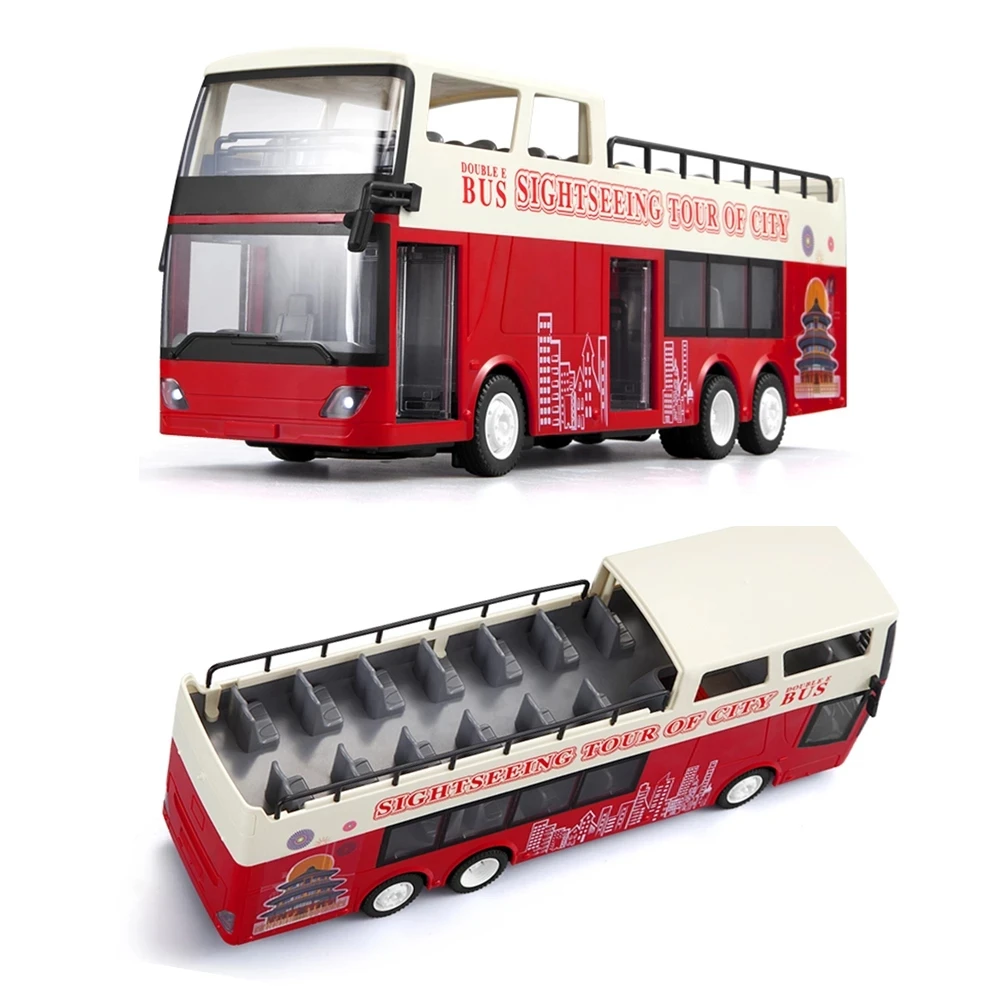 New 2.4Ghz Rc Cars 1:18  Double-Decker Bus Simulated Sound Effect L34cm Working Time 30 Minute Children Toys Age 8+ images - 6