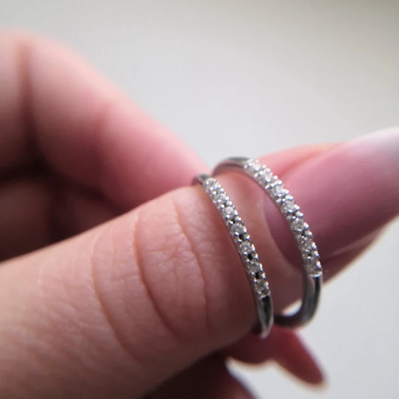 ROXI Micro Pave циркониевые кристаллические кольца для женщин классические