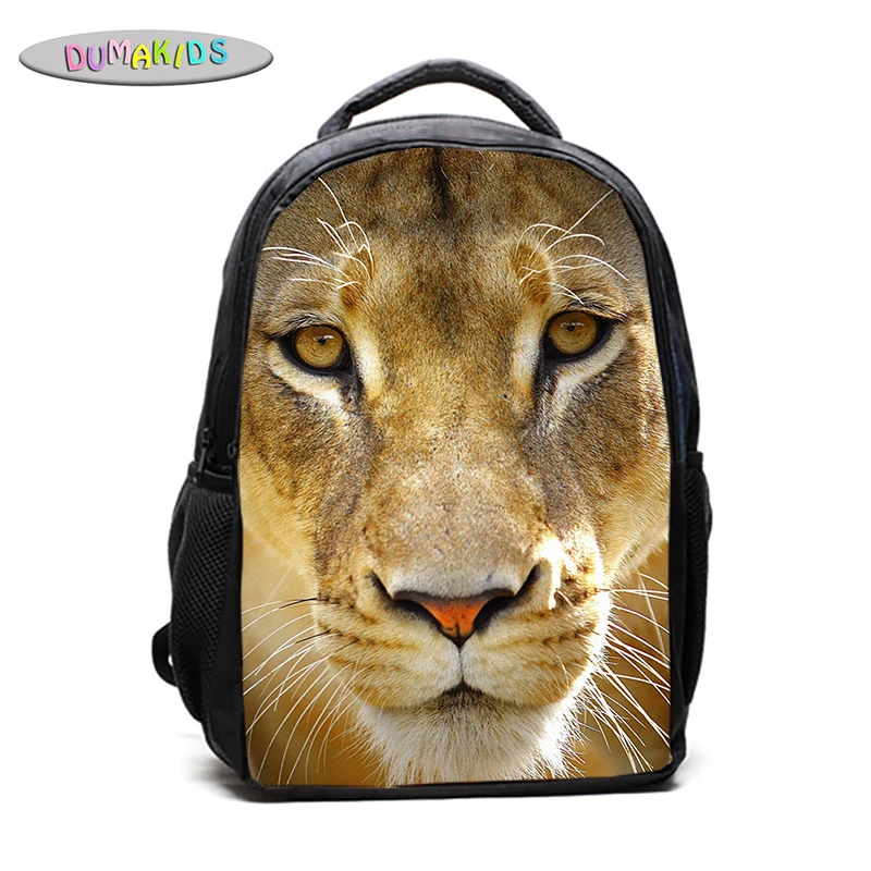 Прохладный панда Тигр путешествия Волк цвета морской волны для маленьких рюкзак