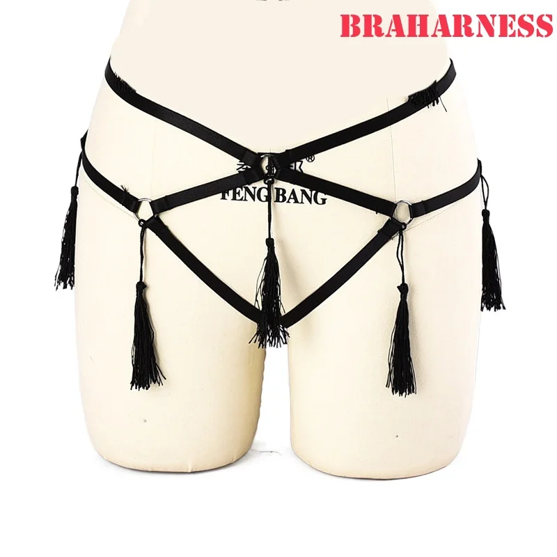 

Sexy Suspenders Lingerie Knickers Accessories Womens Sexy Elastic Goth Leg Garter Belt Leg Decoration Harness Pantie Lingerie