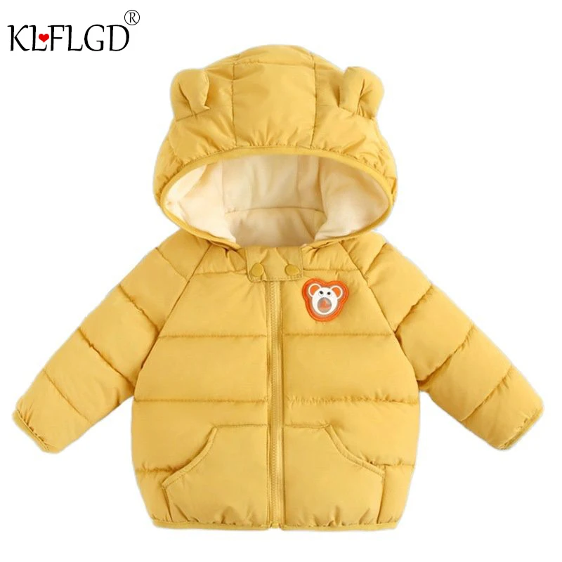 

Детское пальто с хлопковой подкладкой, мигающее пальто с ушками медведя, для мальчиков и девочек, новинка 2021, утепленное пуховое Детское пал...