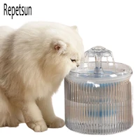 2 6l automatic cat water fountain with faucet dog water dispenser transparent drinkers for cats pet drinking bowl filter feeder