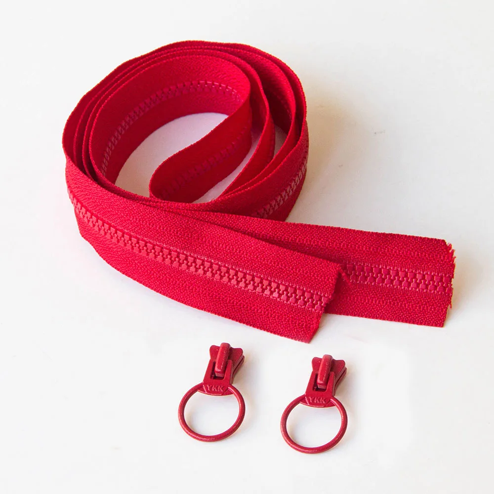 A 1 meter YKK 3# Resin Zipper Coil Zippers For Sewing Long Zipper DIY Bag zipppers Patchwork Accessories Ring - Цвет: A