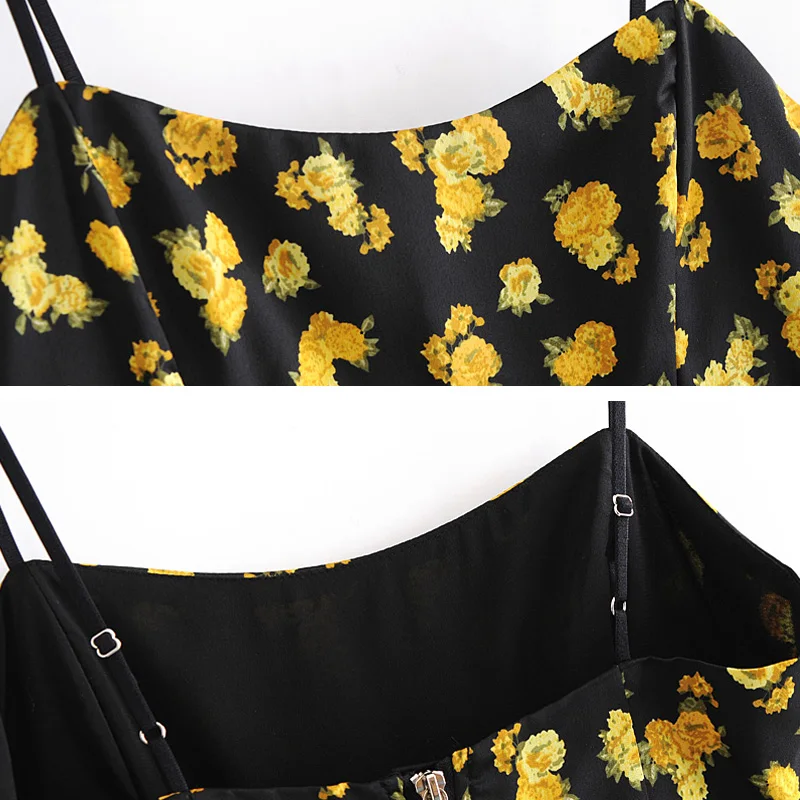 

Sexy Women sleeveless Mini Dress 2021 Summer Fashion Floral print Spaghetti Strap dresses Bodycon Vestidos Beach INKEO 9D332