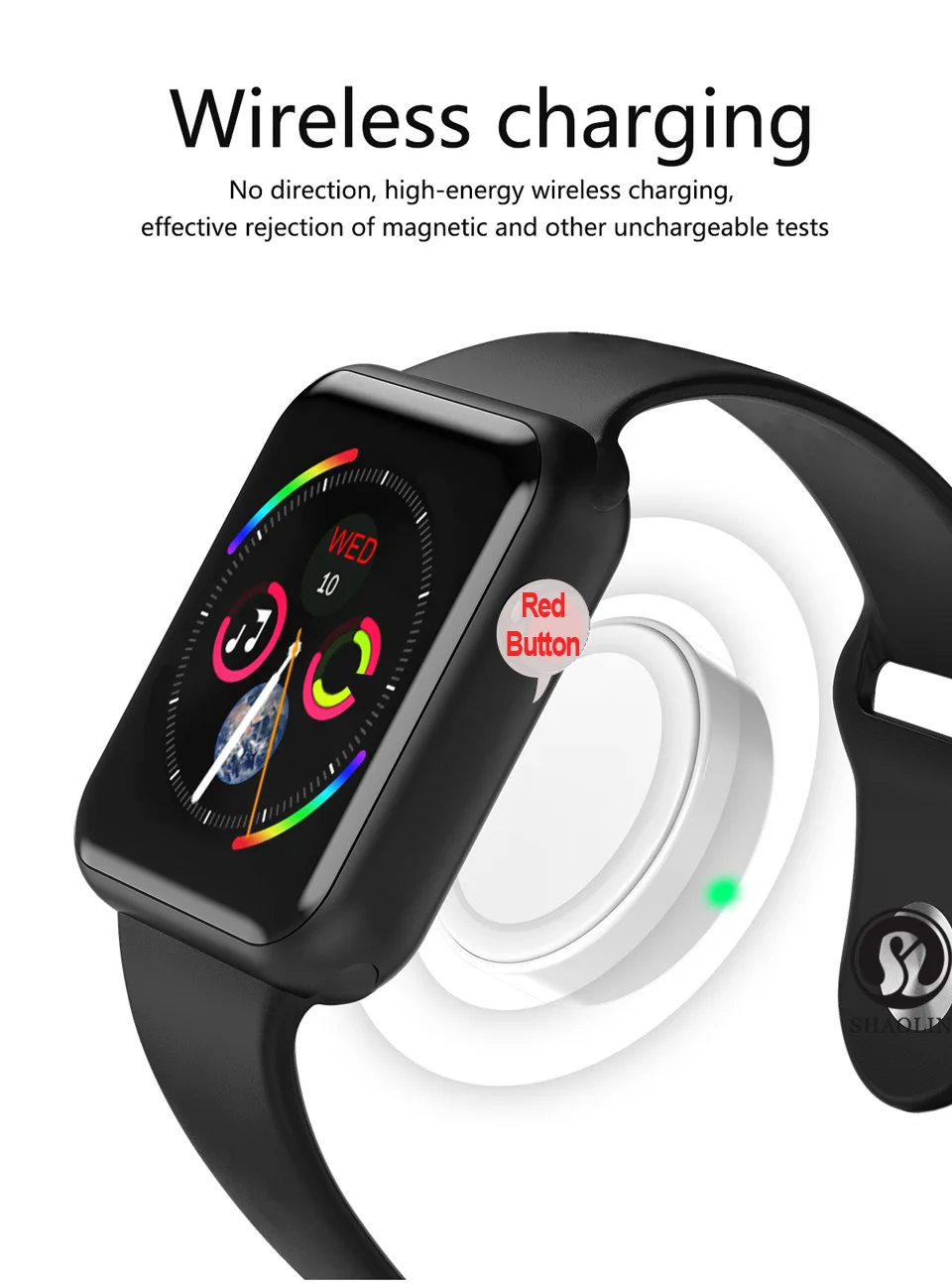 50% off Smart Watch Series 4 смарт-чехол для apple 5 6 7 iPhone Android смартфон монитор сердечного ритма, педометр(красная кнопка