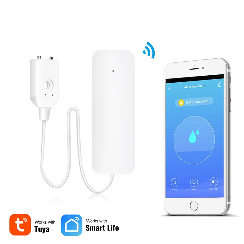 Беспроводной Wi Fi датчик утечки воды Tuya Smartlife APP|Сенсор и детектор| |