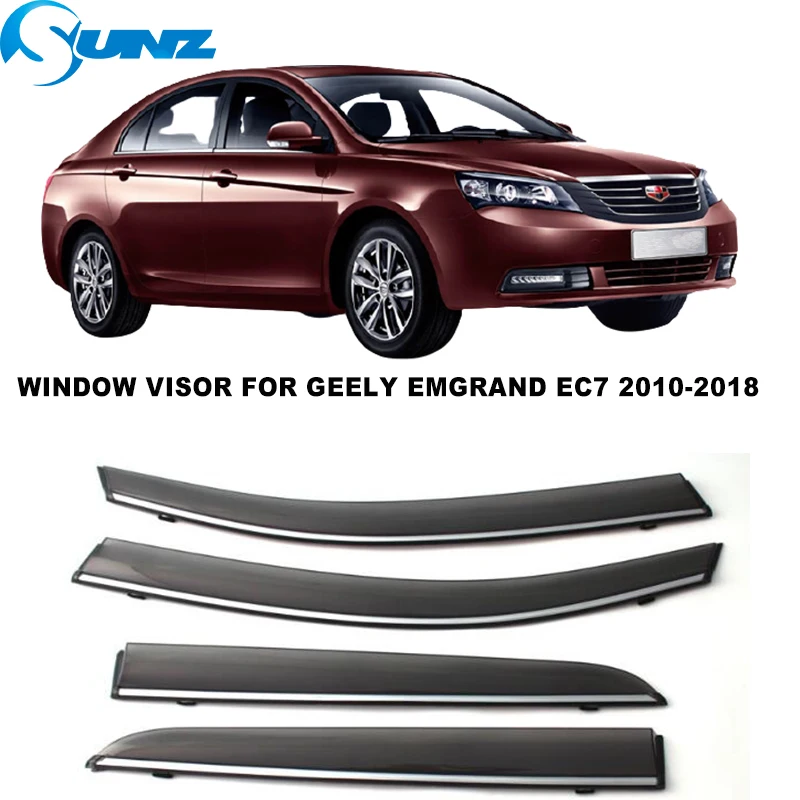 

Side Window Visor For Geely Emgrand EC7 2010 2011 2012 2013 2014 2015 2016 2017 2018 Weathershilds Sun Rain Deflector SUNZ