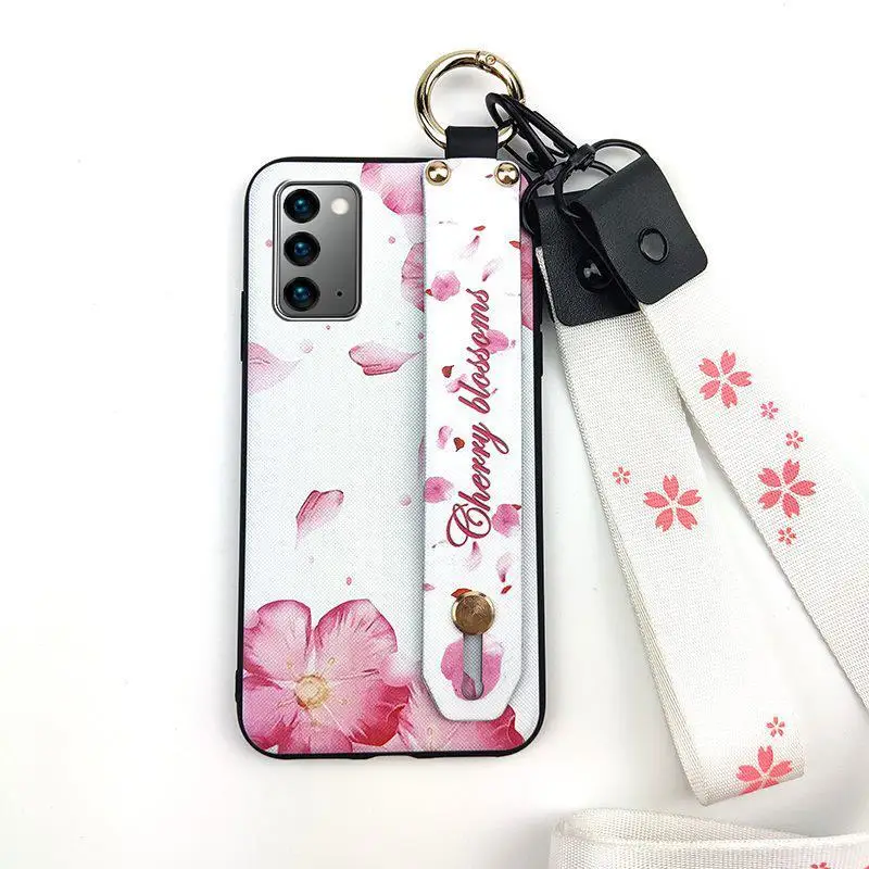 

Soft Case Anti-dust Phone Case For Samsung Galaxy Note20 Shockproof Original Lanyard Back Cover
