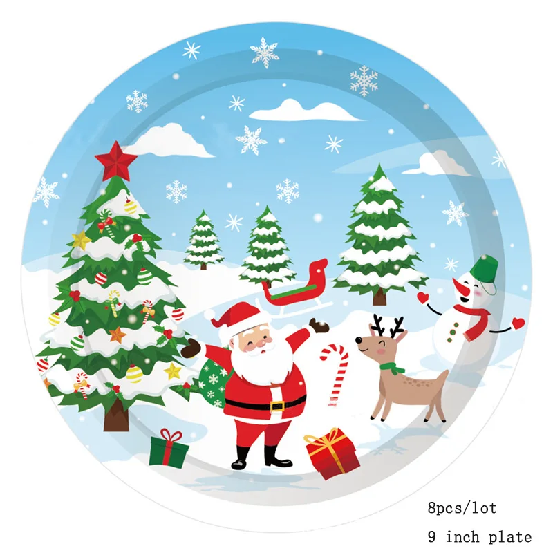Товары для рождественской вечеринки бумажные салфетки с Санта-Клаусом