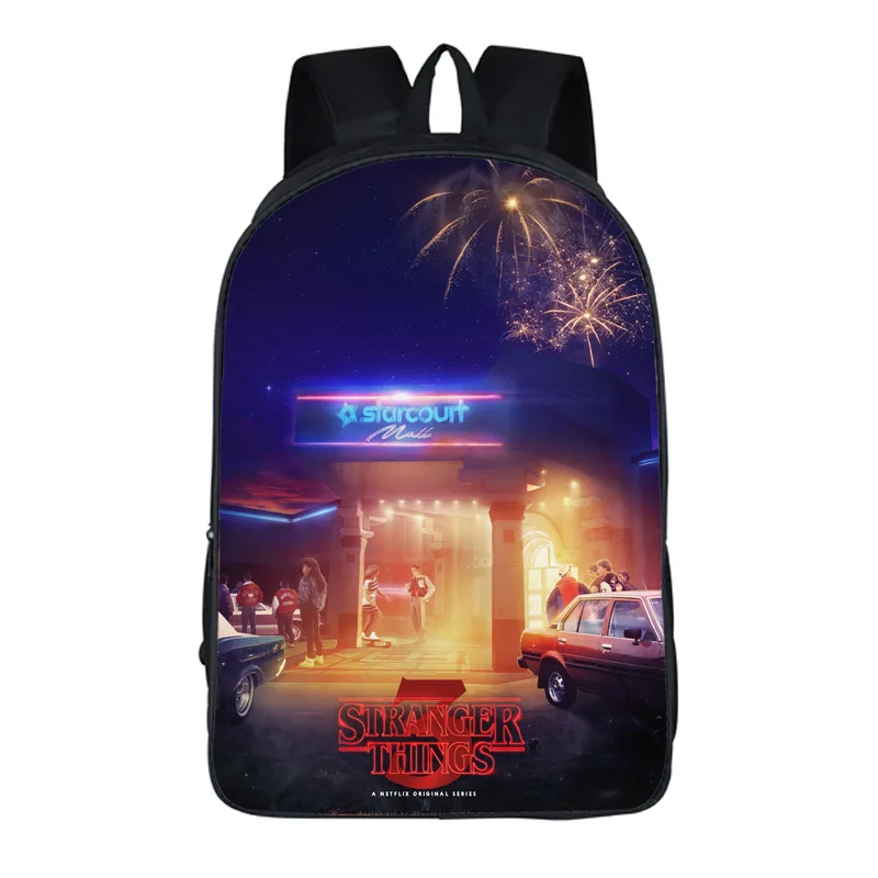

2021 New Casual Stranger Things backpack Schoolbag Men/Women Shoulder Travel Bag Print Hip Hop Teenage Girls bag