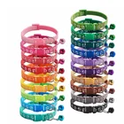 Модный милый ошейник с кольцом для питомца Тедди Померанская собака мультфильм кошка следы напечатанный воротник подвесной колокольчик кошка ожерелье изделие