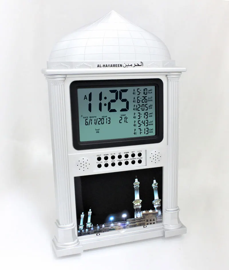 Аль харамин азан часы Атан молитвенный стол Автоматические Азан Настенные