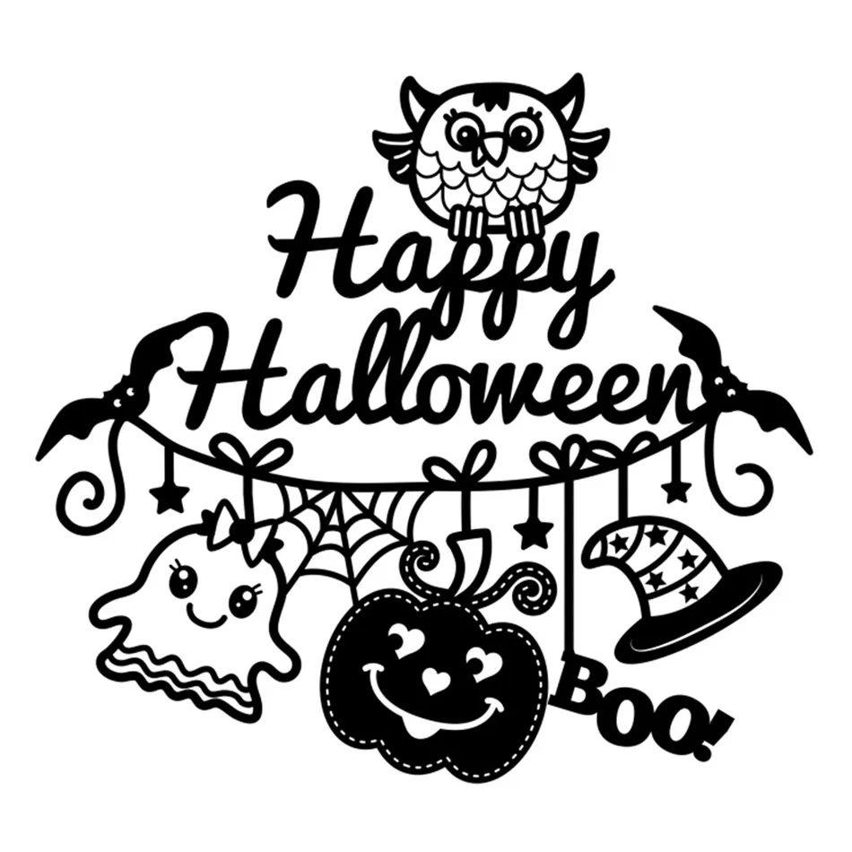 InLoveArts Счастливого Хэллоуина сова металлические Вырубные штампы для