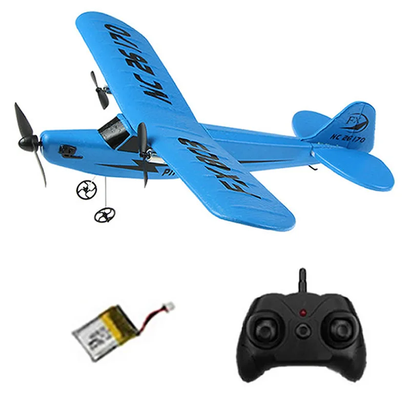 Blue with 1 battery Горячий в США Начинающих Пульт Дистанционного Управления Самолета RC Самолета Расстояние 150 метров Пена Планер Самолет Хорошая Игрушка Легко Летать Подходит для Детей и Взрослых Добавить Батарею Летать Больше время - Цвет: Blue with 1 battery
