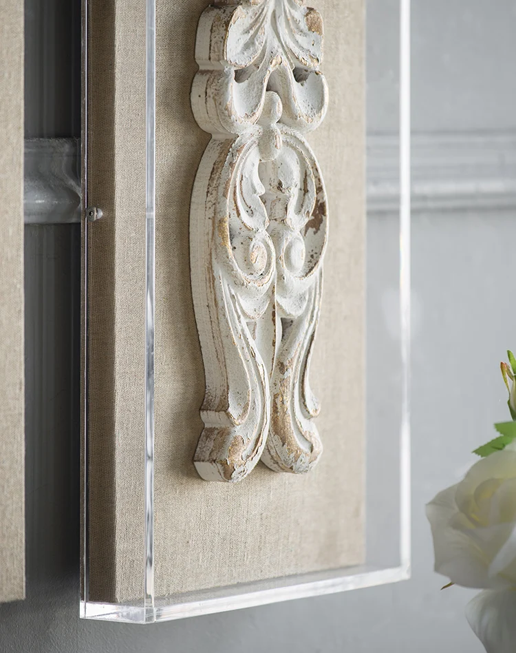 

Home Decoration Accessories Embossed Roman Column Wing Wood Wall Hanging For Living Room Background Wall Acrylic Decor Ornaments