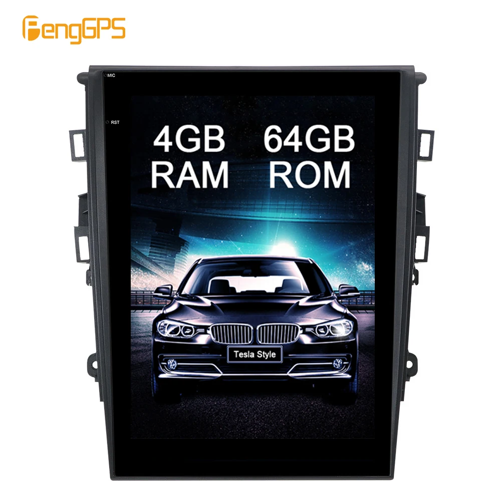 12,1 дюймов Android 8,1 автомобильный gps-навигация, dvd-плеер для Ford Mondeo для Fusion MK5 2013- Автомагнитола 4K Tesla стиль 1092*1080