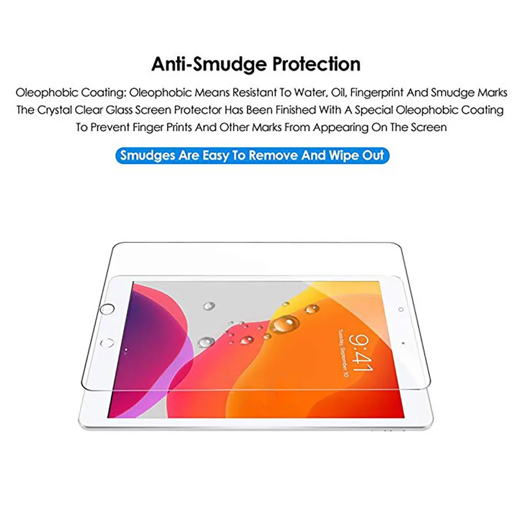 Закаленное стекло с закругленными краями для защиты экрана iPad 10 2 дюйма 2019 HD