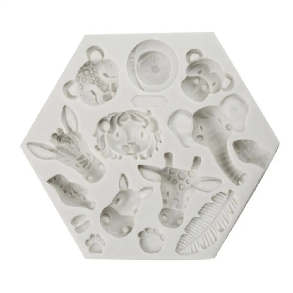 

Cartoon Animal Lion Monkey Elephant Chocolate Mold DIY Epoxy Resin Silicone Mold For DIY Jewelry Art Mold Home Decoration