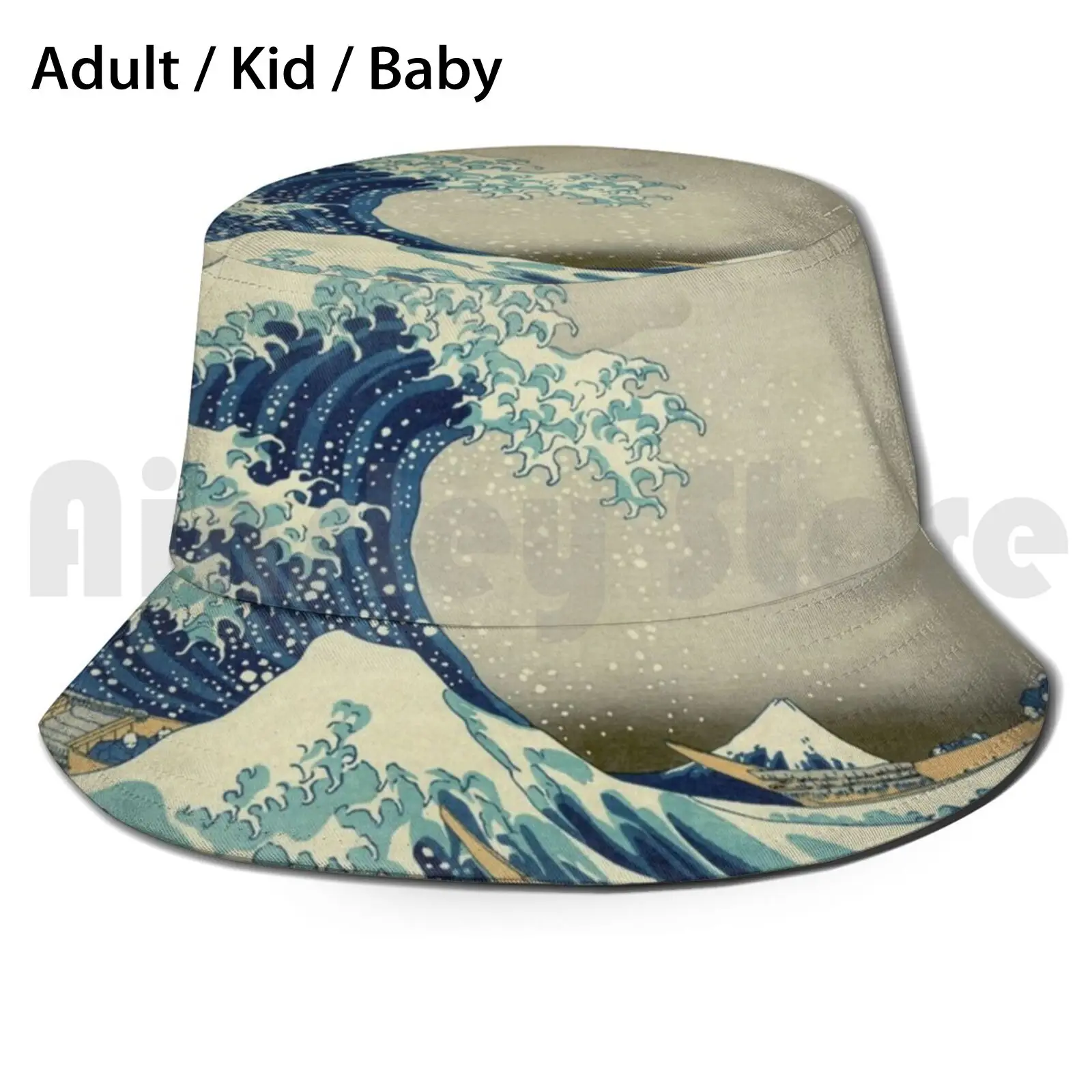 

Great Wave - Hokusai Duvet Surfing Kanagawa Mount Fuji Sticker Sun Hat Foldable UV Protection The Great Wave