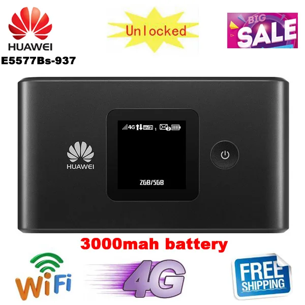 3000 мАч аккумулятор 150 Мбит/с HUAWEI E5577 E5577BS-937 4G LTE WiFi роутер Мобильная точка доступа поддержка B1/2/3/4/5/8/19/38/39/40/41