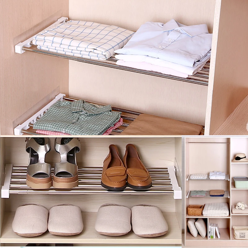 adjustable kitchen wardrobe shoes organizer wall mount bracket storage rack spice jar rack cabinet shelf supplies bathroom rack free global shipping