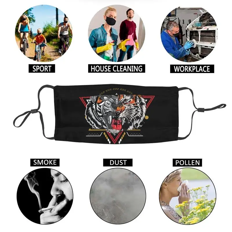 

Geometric Mechanical Tiger Mask Anti Haze Dustproof Breathable Face Mask Protection Cover Men Respirator Mouth Muffle