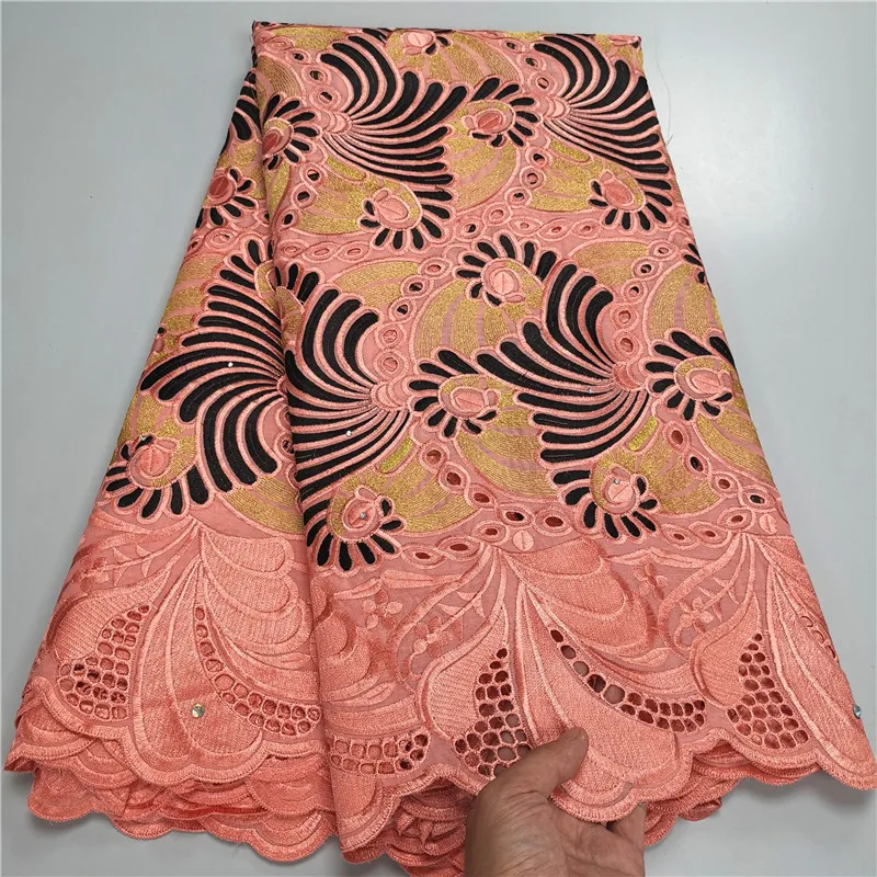 Новинка 2021 швейцарская вуаль кружевная ткань 100% хлопок вышивка высокое качество